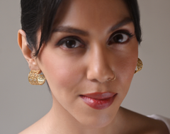 Small Filigree Posts Hoops (Gold Plated)