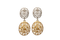 Filigree Double Oval Earrings