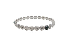 Round Filigree Discs with Malachite Bangle