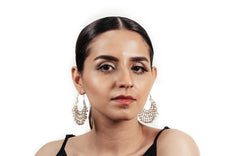 Three Hoops With Hanging Pearls