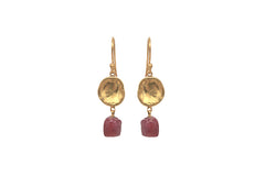 Beaten Bead With Ruby (GoldPlated)