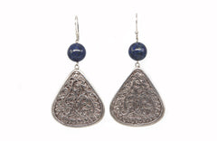 Kashmiri Carving With Lapizlazuli Bead