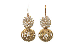 Cluster Pearl And Filigree Ball (Goldplated)