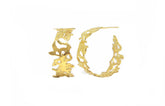 Cut-out Open Hoops (gold plated)