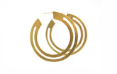 Cutout Goldplated Slit Hoops