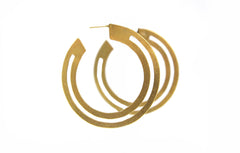 Cutout Goldplated Slit Hoops