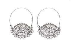 Delicate Filigree Hoops Plated