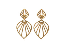 Double Leaf Earrings Goldplated
