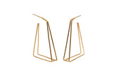 Double Triangle Earrings Gold Plated