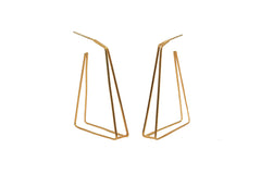 Double Triangle Earrings Gold Plated