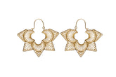 Filigree Flower Hoops Gold Plated