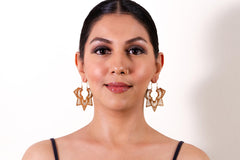 Filigree Flower Hoops Gold Plated