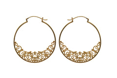Filigree Hoop Earrings (Gold plated)