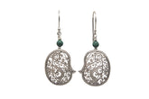 Filigree Paisley's With Malachite Bead