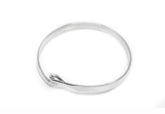 Flat Bangle with Hooked Clasp