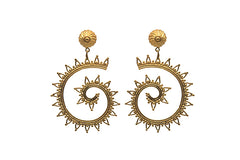 Flower With Fligree Spiral (Gold Plated)