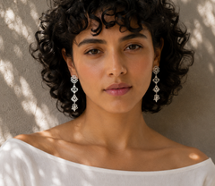 Four Tier Lace Charms Earrings