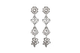 Four Tier Lace Charms Earrings