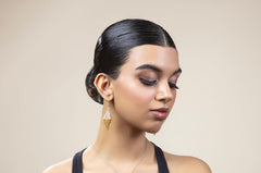 Three-Dimensional Gold And Silver Earrings