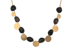 Smoky Quartz With Gold Discs