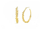 Granulation Open Hoops (Gold plated)