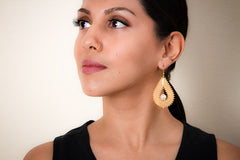 Granulation Petal with Pearls (Gold plated)