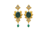 Kundan Earrings With Emerald
