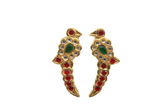 Kundan Parrot Posts Gold plated