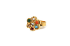 Nauratan Kundan Ring (Adjustable Ring)
