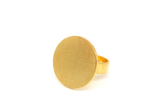 Round Gold Plated Ring (Adjustable)