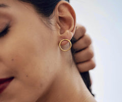 Round Posts Gold Plated