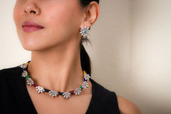 Tulip Studs with Green Agate