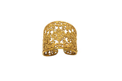 Taarkashi Broad Tapered Band Gold plated
