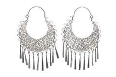 Taarkashi Crescent Hoops With Strings