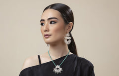 Taarkashi Necklace With Turquoise String