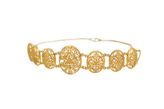 Taarkashi Oval Discs Choker Gold Plated