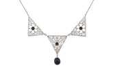 Taarkashi Triangle Sapphire Necklace