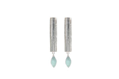 Tapered Earrings With Calcedonia
