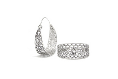 Tapered Filigree Hoops