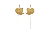 Textured Leaf Earrings (Goldplated)