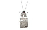 Textured Pendant With Garnet