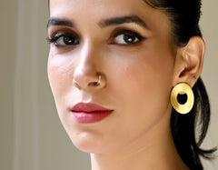 Textured Small Oval Posts (GoldPlated)