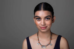 Three Seals with Carnelian Beads Neckalce