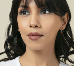 Wire Branch Hoops Gold Plated