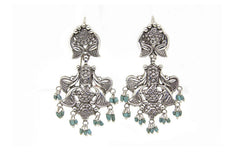 Yasmeen Double Layer Earrings with Turquoise