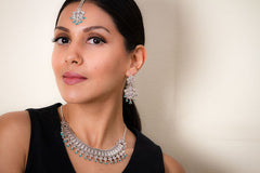 Yasmeen Double Layer Earrings with Turquoise