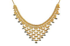 Yasmeen Heavy Necklace With Green Tourmaline (Gold Plated)