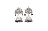 Yasmeen Jhumkas With Lapizlazuli Beads
