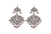 Yasmeen Silver Earrings With Pink Tourmaline