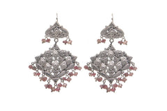 Yasmeen Silver Earrings With Pink Tourmaline
